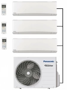 Panasonic CU-3Z52TBE Outdoor Unit - 3 Indoor Units