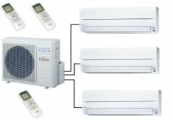 Fujitsu AOYG18KBTA3 Outdoor Unit - 3 Indoor Wall Units